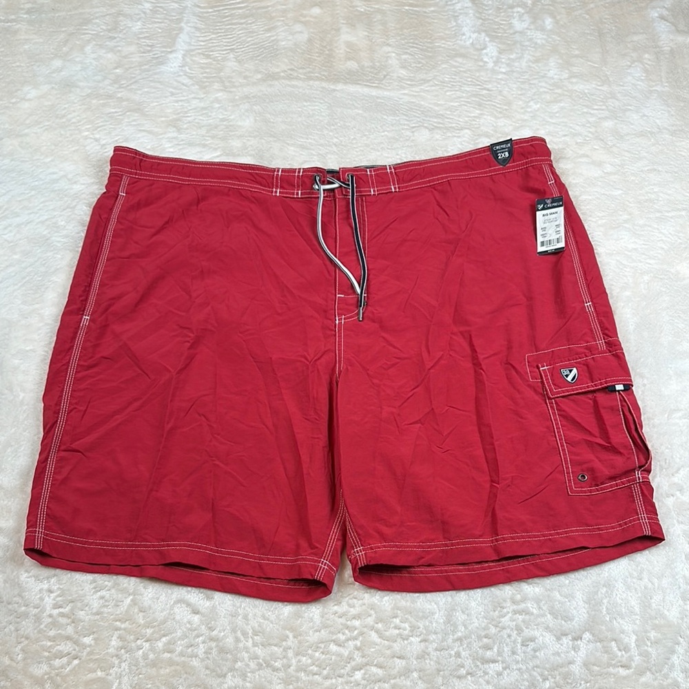 NWT Daniel Cremieux Crimson Men's Swim Board Shorts 100% Nylon
